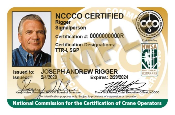 Rigger nccco certification iti