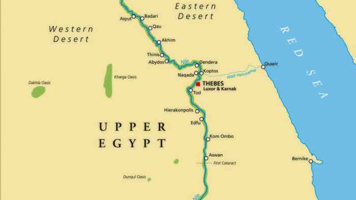 Map of ancient egypt with cataracts