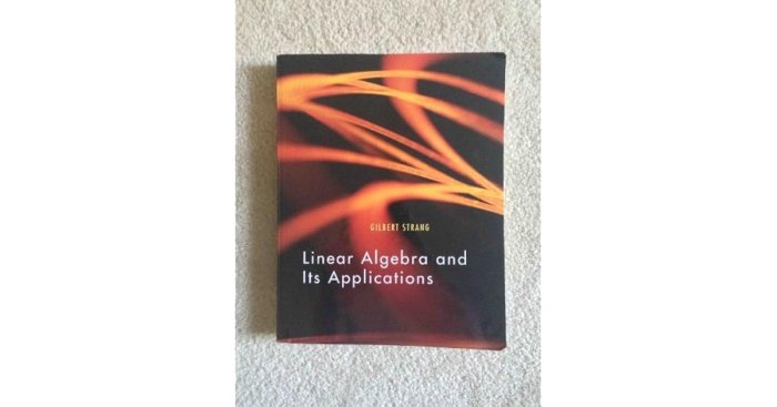 Algebra linear its applications 4th edition amazon total price strang