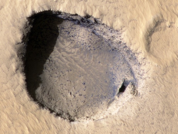 That the tharsis region on mars has so few craters