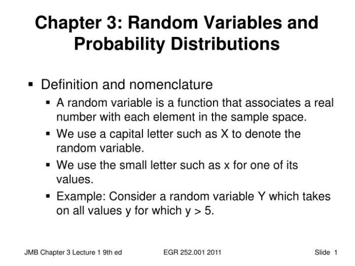 Unit 4 probability random variables and probability distributions