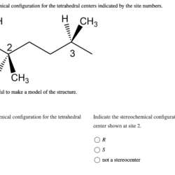 Configuration stereochemical indicate tetrahedral centers shown center below solved